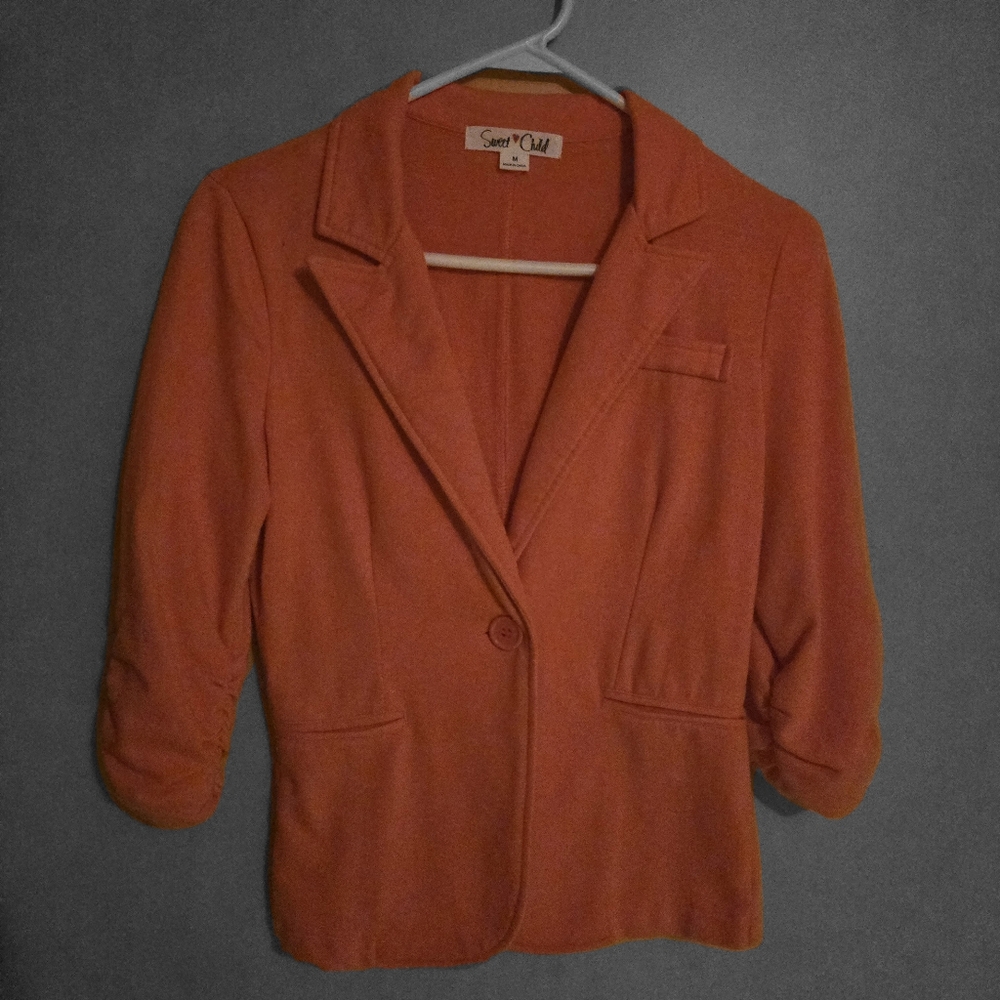Sweet Child Coral Blazer, M (PTP=16.25")